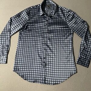 Banana Republic International Exclusive Check Polyester Button Women's Shirt M